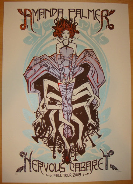 2009 Amanda Palmer - Fall Tour Silkscreen Concert Poster by Malleus