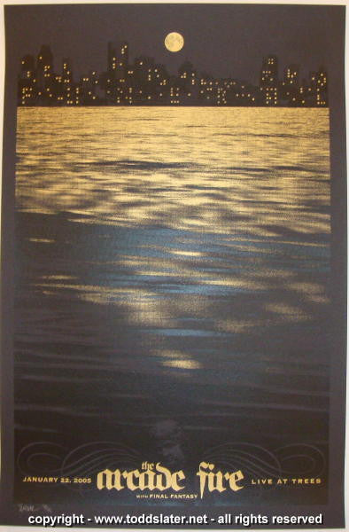 2005 The Arcade Fire - Dallas Silkscreen Concert Poster by Todd Slater