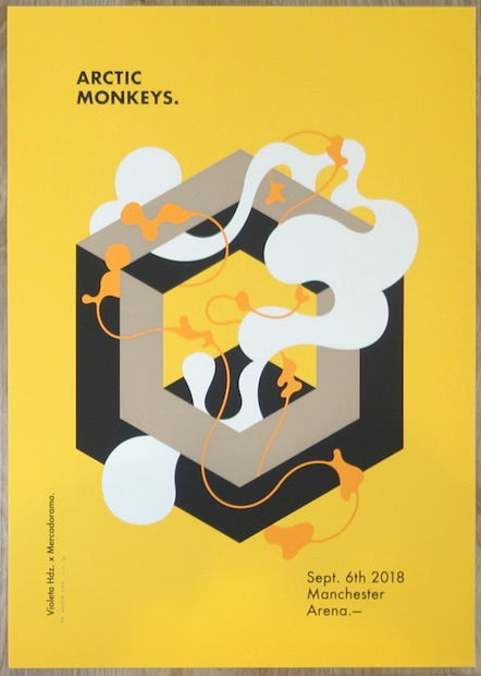2018 Arctic Monkeys - Manchester I Silkscreen Concert Poster by Violeta Hernandez