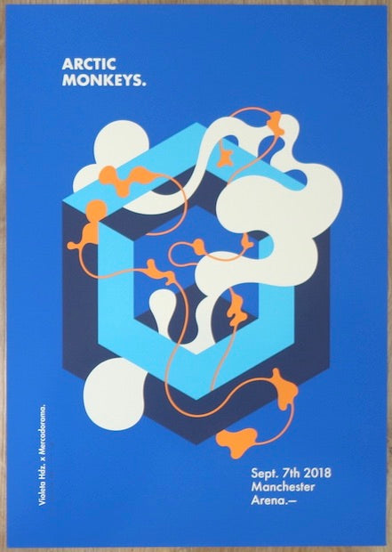2018 Arctic Monkeys - Manchester II Silkscreen Concert Poster by Violeta Hernandez