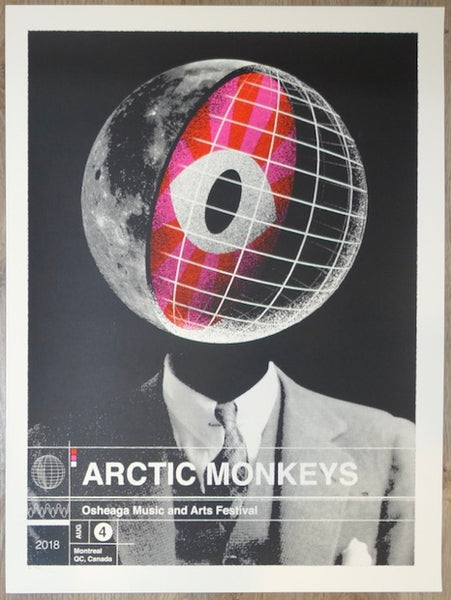 2018 Arctic Monkeys - Montreal Silkscreen Concert Poster by