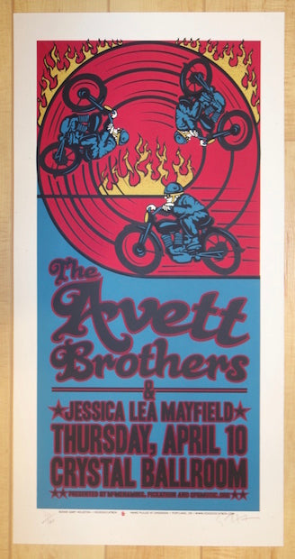 2008 The Avett Brothers - Portland Silkscreen Concert Poster by Gary Houston