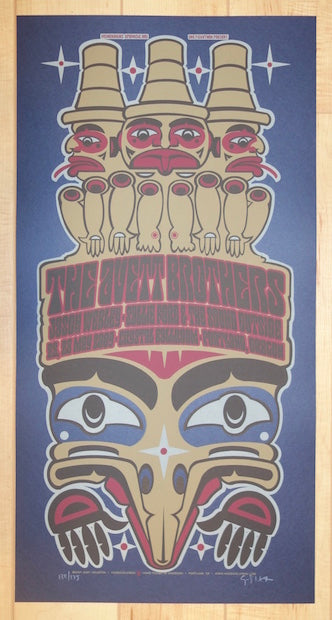 2009 The Avett Brothers - Portland Silkscreen Concert Poster by Gary Houston