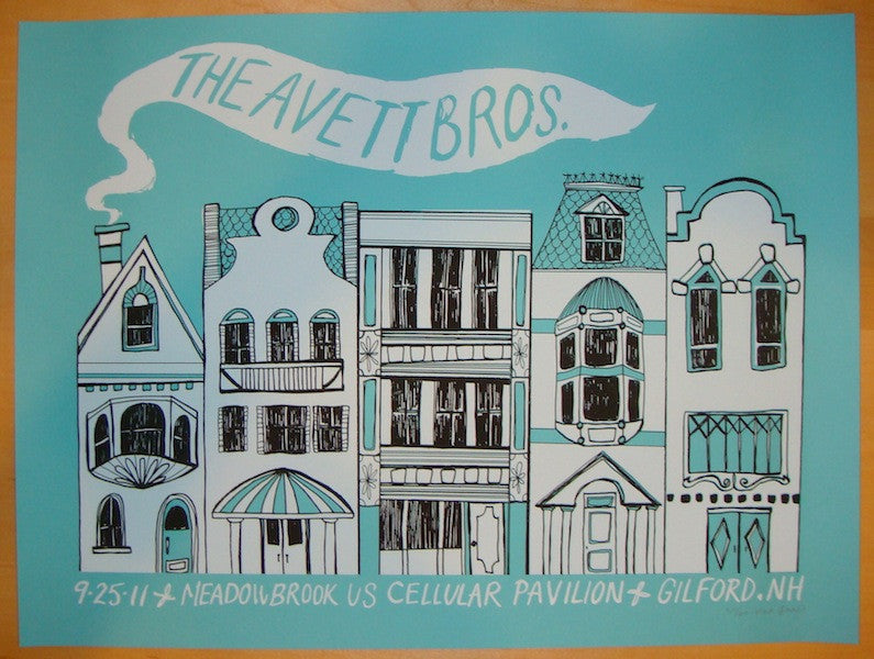 2011 The Avett Brothers - Gilford Silkscreen Concert Poster by Kat Lamp
