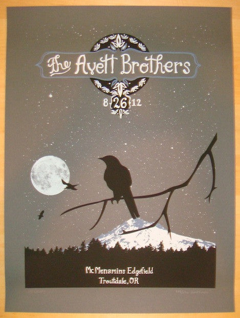 2012 The Avett Brothers - Troutdale II Silkscreen Concert Poster by Kat Lamp