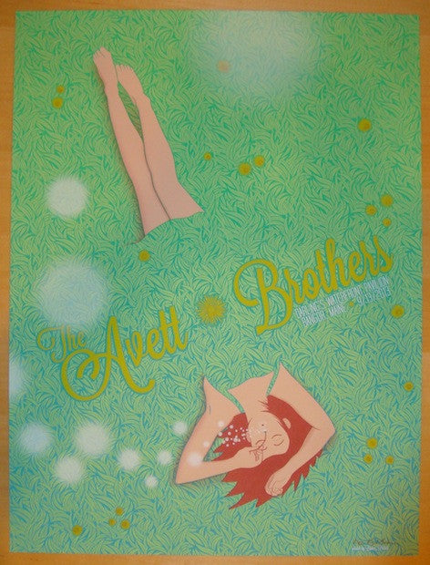 2013 The Avett Brothers - Bangor Silkscreen Concert Poster by Kyle Baker