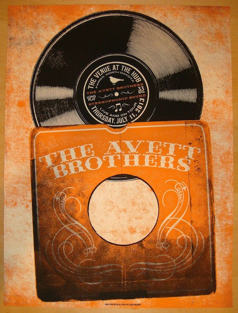 2013 The Avett Brothers - Fargo Silkscreen Concert Poster by Status Serigraph