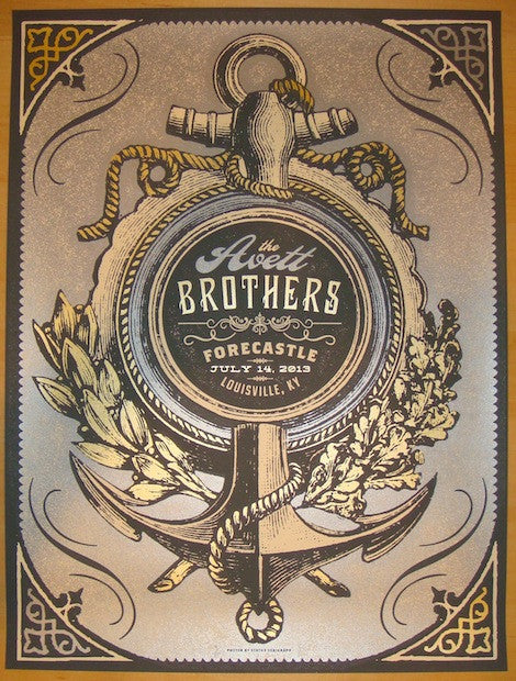 2013 The Avett Brothers - Forecastle Silkscreen Concert Poster by Status