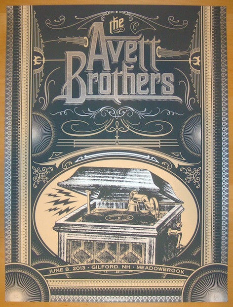 2013 The Avett Brothers - Gilford Silkscreen Concert Poster by Status Serigraph