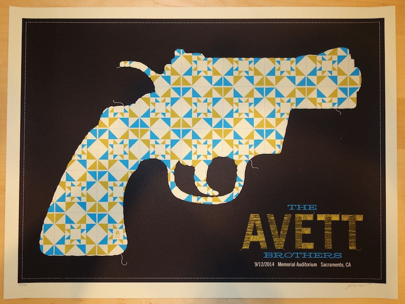 2014 The Avett Brothers - Sacramento Silkscreen Concert Poster by Methane