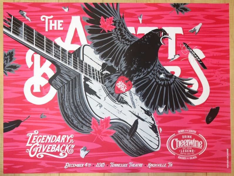 2015 The Avett Brothers - Knoxville Silkscreen Concert Poster by Arcamone
