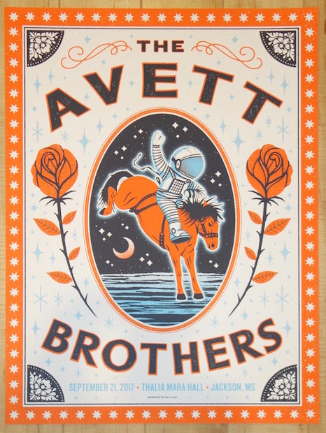 2017 The Avett Brothers - Jackson Silkscreen Concert Poster by Half & Half