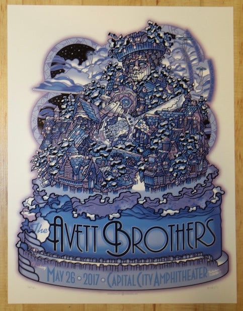 2017 The Avett Brothers - Tallahassee Silkscreen Concert Poster by Guy Burwell