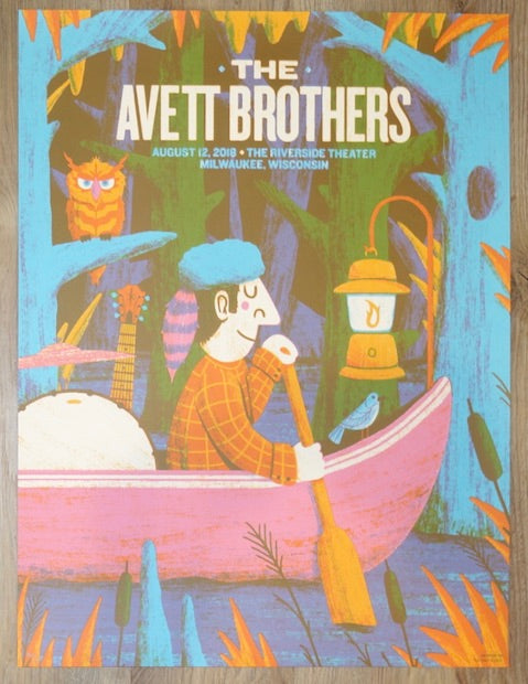 2018 The Avett Brothers - Milwaukee II Silkscreen Concert Poster by Half and Half