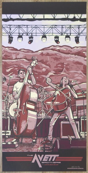 2021 The Avett Brothers - Red Rocks II Silkscreen Concert Poster