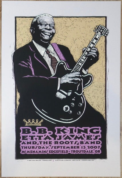 2007 B.B. King - Troutdale Silkscreen Concert Poster by Gary Houston