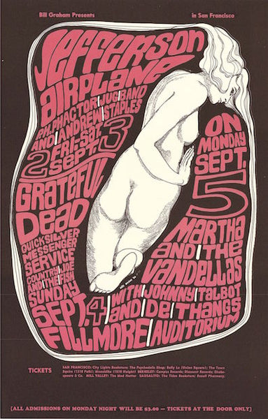 1966 Grateful Dead / Jefferson Airplane - Fillmore Concert Poster