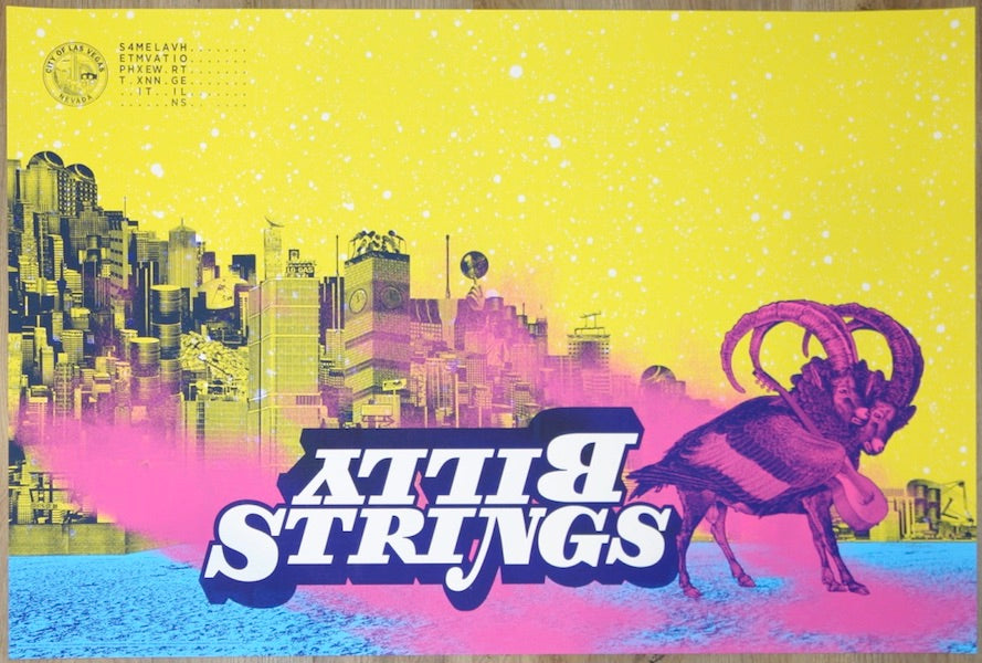 2021 Billy Strings - Las Vegas II Silkscreen Concert Poster by Rob Jones