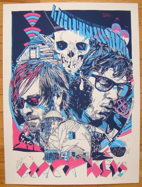 2011 The Black Keys - Winnipeg Concert Poster by Tyler Stout
