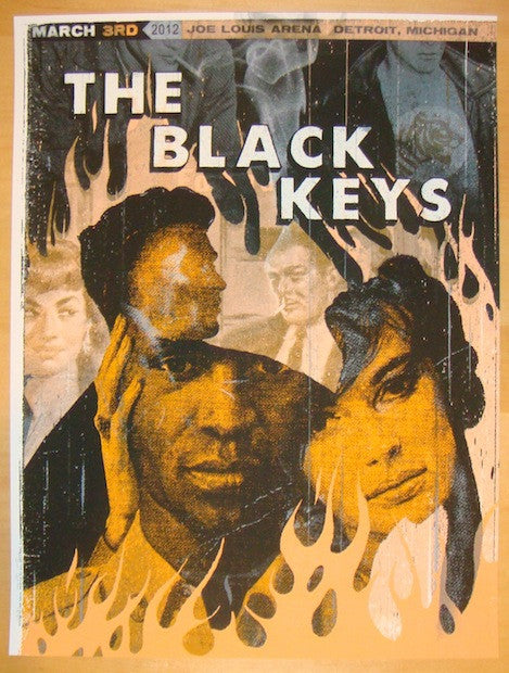 2012 The Black Keys - Detroit Variant Poster by Jon Smith