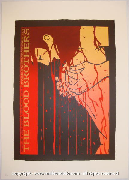 2007 The Blood Brothers - Torino Silkscreen Concert Poster by Malleus