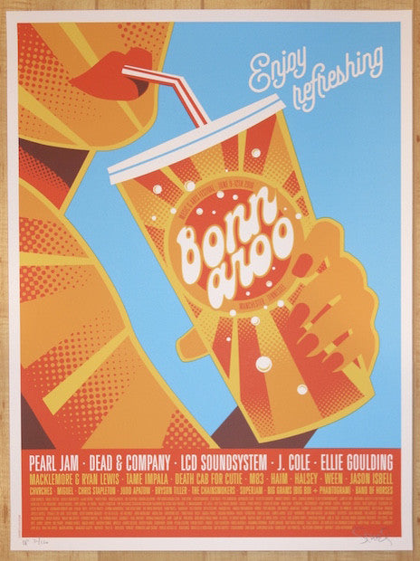 2016 Bonnaroo Music & Arts Festival - Silkscreen Concert Poster by Dan Stiles