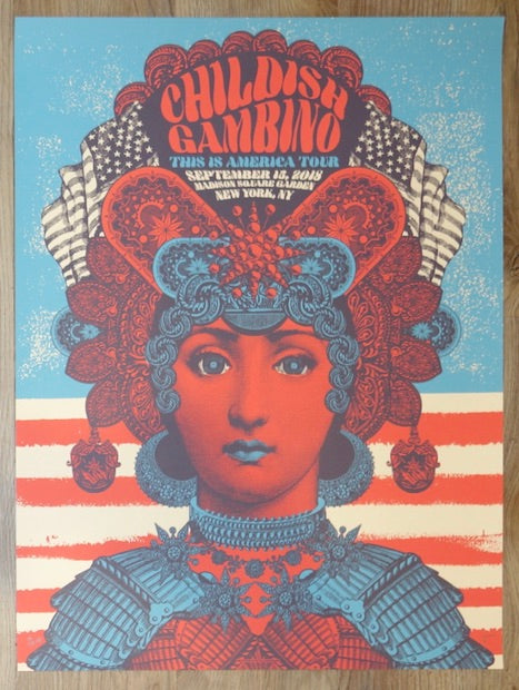 2018 Childish Gambino - NYC II Silkscreen Concert Poster by Status Serigraph