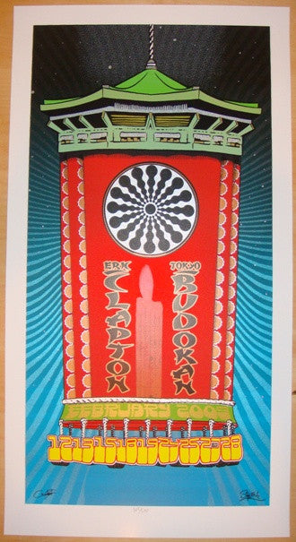 2009 Eric Clapton - Tokyo Silkscreen Concert Poster by Firehouse