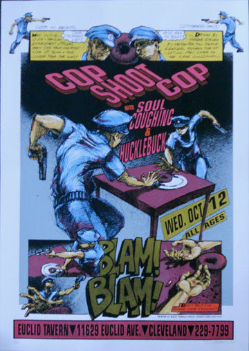 1994 Cop Shoot Cop & Soul Coughing - Cleveland Concert Poster by Derek Hess (94-22)