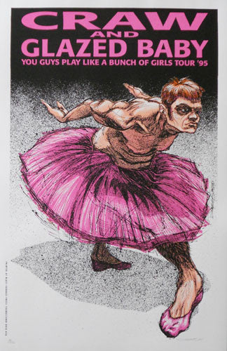 1995 Craw - Tour Silkscreen Concert Poster by Derek Hess (95-34)