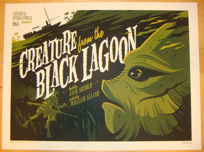 2013 "Creature from the Black Lagoon" - Silkscreen Movie Poster by Tom Whalen