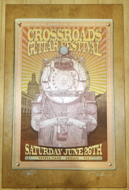 2010 Crossroads Festival - Chicago Wood Variant Poster by Ron Donovan & Dave Hunter