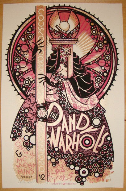 2010 The Dandy Warhols - Portland Silkscreen Concert Poster by Guy Burwell