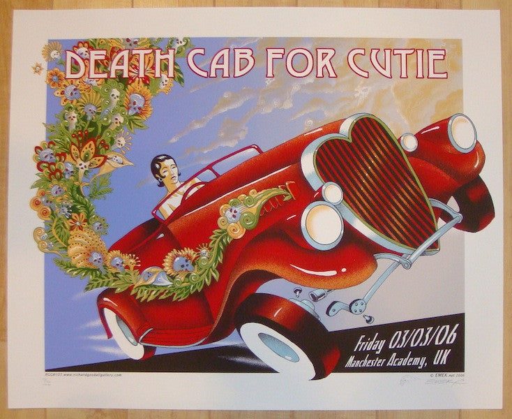2006 Death Cab For Cutie - Manchester Silkscreen Concert Poster by Emek