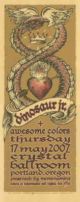 2007 Dinosaur Jr. - Portland Silkscreen Concert Poster by Gary Houston