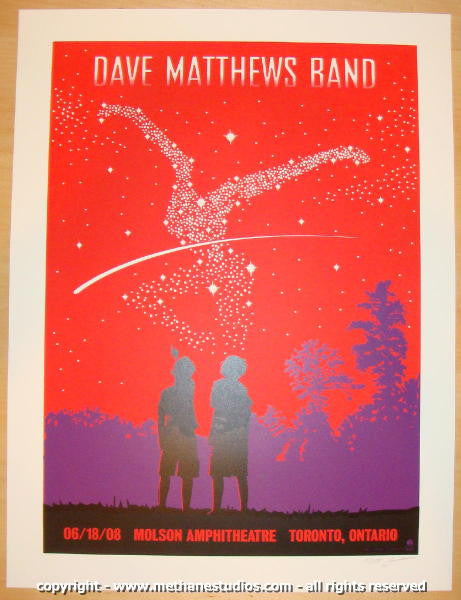 2008 Dave Matthews Band - Toronto Silkscreen Concert Poster by Methane