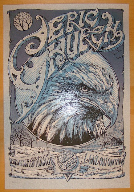 2013 Eric Church - London Silkscreen Concert Poster by David Welker