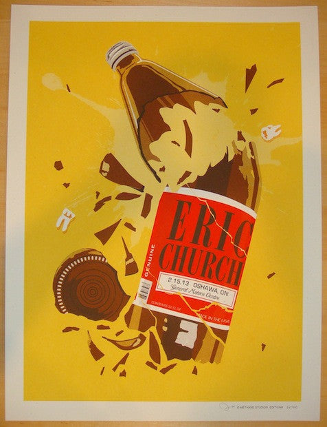 2013 Eric Church - Oshawa Silkscreen Concert Poster by Methane