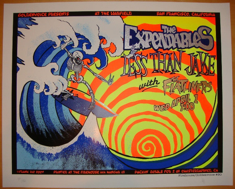2009 The Expendables - San Francisco Concert Poster by Frank Zio & Firehouse