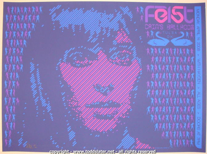2008 Feist - Austin Silkscreen Concert Poster by Todd Slater