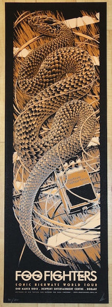 2015 Foo Fighters - Hobart Silkscreen Concert Poster by Ken Taylor