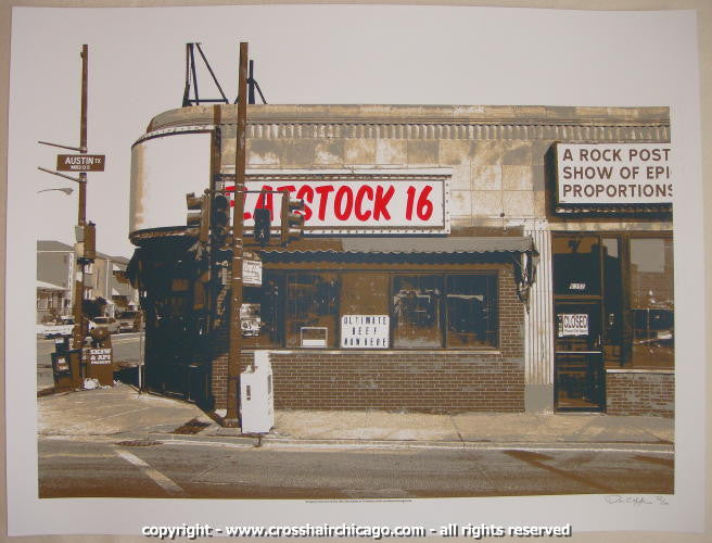 2008 Flatstock 16 - Austin Silkscreen Event Poster by Crosshair