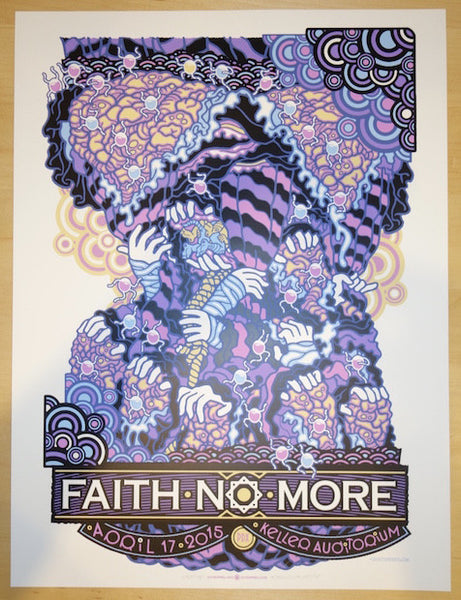 2015 Faith No More - Portland Silkscreen Concert Poster by Guy