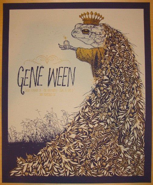 2009 Gene Ween - San Francisco Silkscreen Concert Poster by Todd Slater