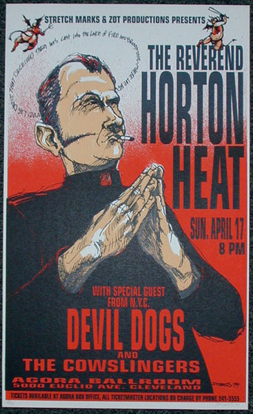 1994 Reverend Horton Heat - Cleveland Concert Poster by Derek Hess