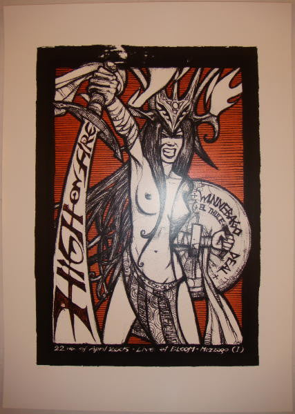 2005 High on Fire - Mezzago Silkscreen Concert Poster by Malleus