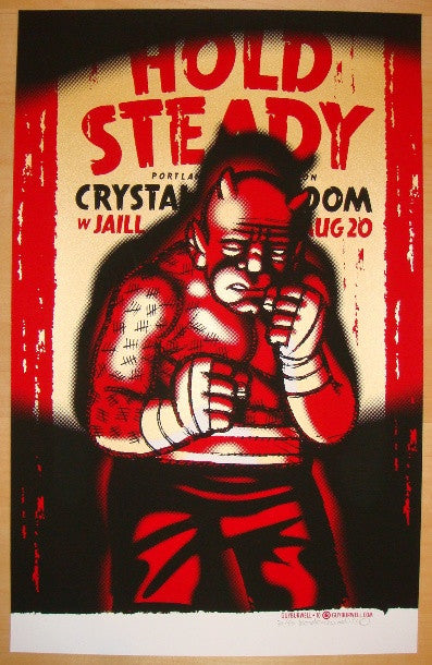 2010 The Hold Steady - Portland Silkscreen Concert Poster by Guy Burwell