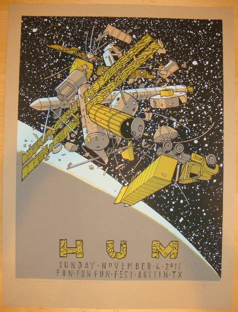 2011 Hum - Austin Silkscreen Concert Poster by Jay Ryan