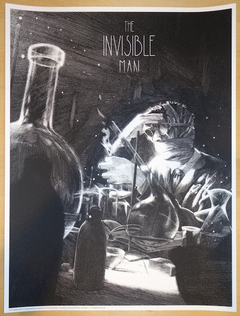 2015 "The Invisible Man" - Silkscreen Movie Poster by Nicolas Delort