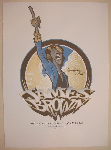 2006 James Brown - Austin Silkscreen Concert Poster by Bobby Dixon
